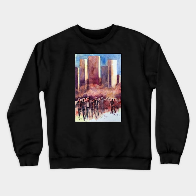 Escape from the town Crewneck Sweatshirt by Andreuccetti Art